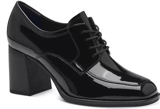 Tamaris Γυναικεία Oxfords από Λουστρίνι Μαύρο