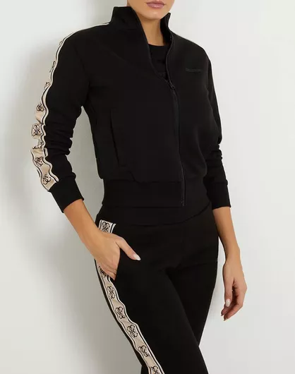 Guess Γυναικεία Ζακέτα Φούτερ Black