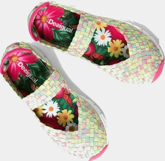 Desigual Παιδικές Μπαλαρίνες με Λάστιχο από Συνθετικό Δέρμα Πολύχρωμες