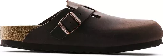 Birkenstock Boston Oiled Leather Σαμπό Καφέ