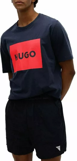 T-Shirt Hugo Boss Casual Βαμβακερό Navy Blue