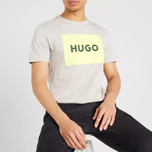 T-Shirt Hugo Boss 50467952-055 Βαμβακερό Μπεζ