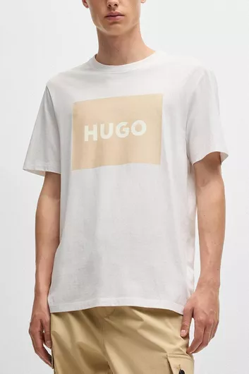 T-Shirt Hugo Boss 50467952-122 Βαμβακερό Λευκό