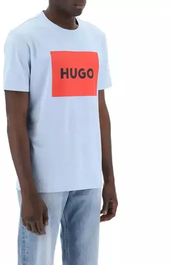 T-Shirt Hugo Boss 50467952-455 Regular Βαμβακερό Sky Blue