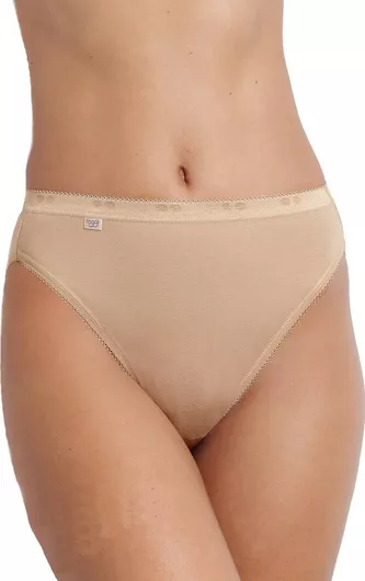 Sloggi Basic Tai Βαμβακερό Γυναικείο Slip Μπεζ