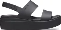 Crocs Brooklyn Low Καλοκαιρινές Γυναικείες Πλατφόρμες Μαύρο