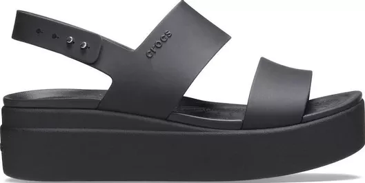 Crocs Brooklyn Low Καλοκαιρινές Γυναικείες Πλατφόρμες Μαύρο