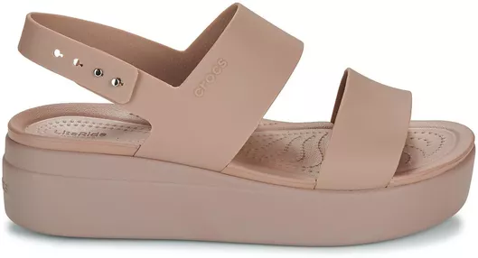 Crocs Καλοκαιρινές Γυναικείες Πλατφόρμες Μπεζ