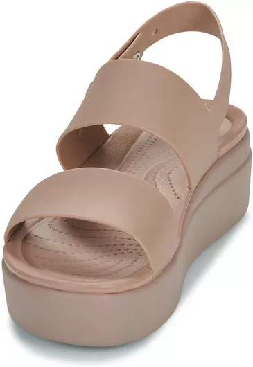 Crocs Καλοκαιρινές Γυναικείες Πλατφόρμες Μπεζ