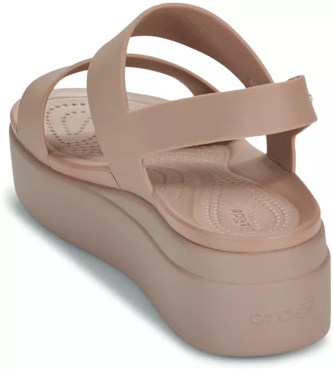 Crocs Καλοκαιρινές Γυναικείες Πλατφόρμες Μπεζ