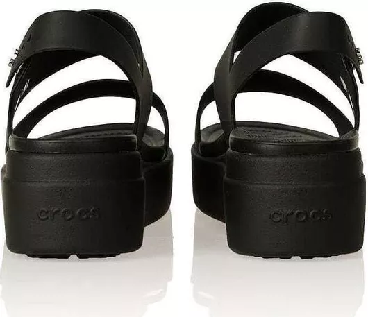 Crocs Brooklyn Low Καλοκαιρινές Γυναικείες Πλατφόρμες Μαύρο