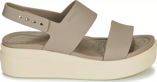 Crocs Brooklyn Low Γυναικείες Πλατφόρμες Καλοκαιρινές Γκρι