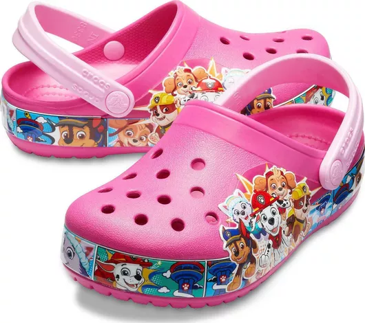 Crocs Παιδικά Ανατομικά Σαμπό Θαλάσσης Paw Patrol Band Φούξια