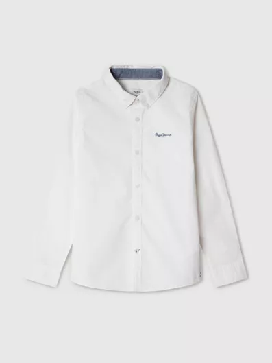 Pepe Jeans Παιδικό Πουκάμισο Μακρυμάνικο Λευκό