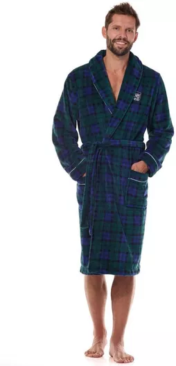 L&L Collection Χειμερινή Ανδρική Ρόμπα Μπλε Σκούρο