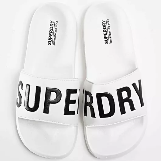Superdry Ανδρικά Slides Λευκό
