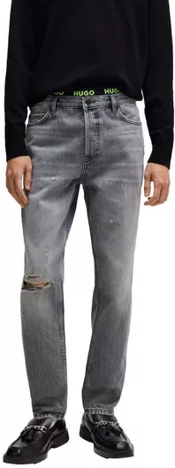Hugo Boss Ανδρικό Παντελόνι Τζιν Γκρι