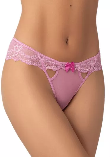 Milena by Paris Γυναικείο Brazil Εσώρουχο με Δαντέλα Ροζ 008428