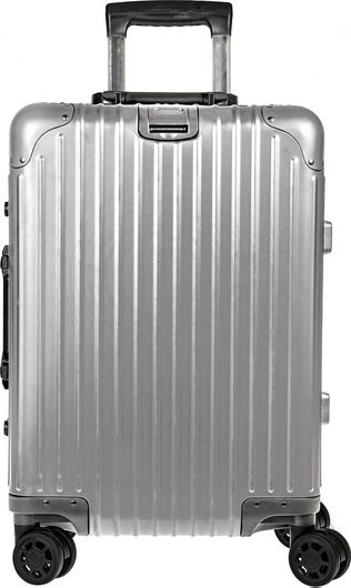 Βαλίτσα Ταξιδίου A2S Καμπίνας Σκληρή Ύψους 50cm με 4 Ρόδες Ασημί