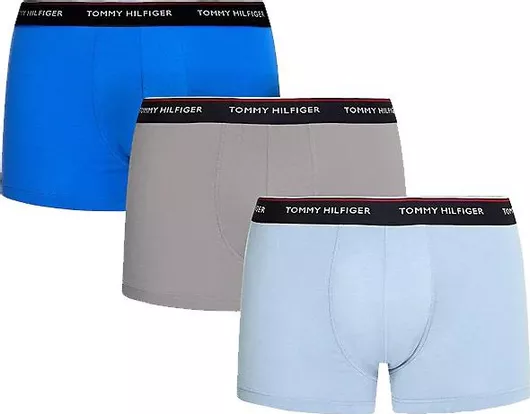 Tommy Hilfiger Ανδρικά Μποξεράκια Μπλε / Μπεζ / Γαλάζιο 3Pack