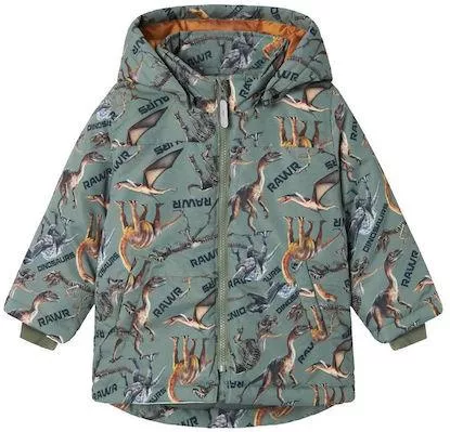 Name It Παιδικό Casual Μπουφάν Κοντό με Κουκούλα Agave green