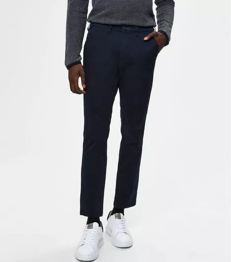 Selected Παντελόνι Chino σε Slim Εφαρμογή Dark Sapphire