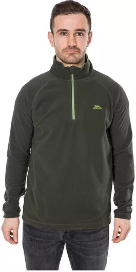 Μπλούζα Trespass Blackford Μακρυμάνικο Fleece με Φερμουάρ Χακί