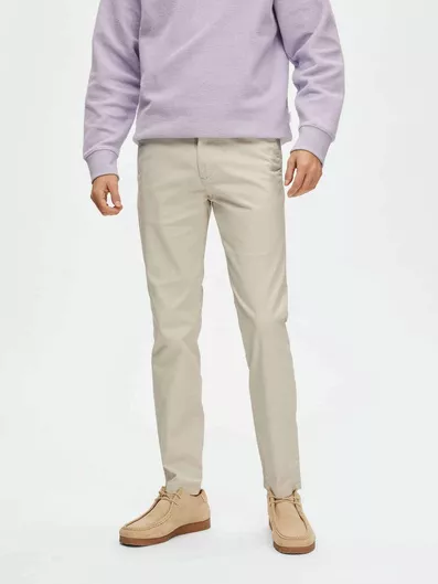 Selected Ανδρικό Chino Παντελόνι Slim Fit Moonstruck