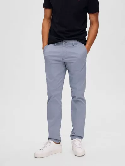 Selected Ανδρικό Παντελόνι Chino Slim Εφαρμογή Γαλάζιο