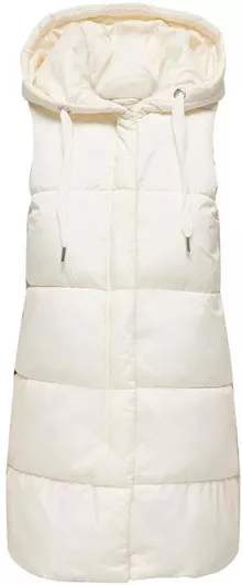 Only Κοντό Γυναικείο Αμάνικο Μπουφάν για Χειμώνα Μπεζ