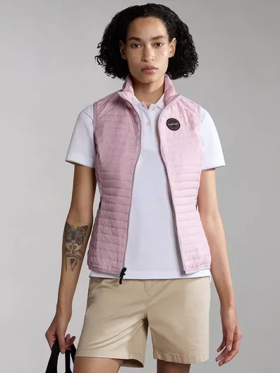 Napapijri Acalmar Κοντό Γυναικείο Αμάνικο Puffer Μπουφάν Lilac