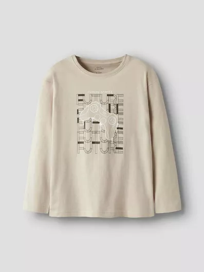 Παιδική Μπλούζα Μακρυμάνικη Μπεζ Future Gamer