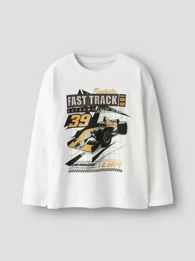 Παιδική Μπλούζα Μακρυμάνικη Λευκό Nkmvictor