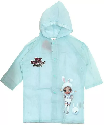 MGA Entertainment Αδιάβροχο Παιδικό Casual Μπουφάν Μακρύ με Κουκούλα Γαλάζιο