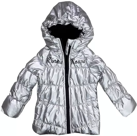 Disney Παιδικό Casual Μπουφάν με Κουκούλα Silver