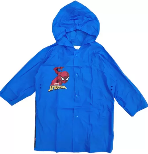 Disney Αδιάβροχο Παιδικό Casual Μπουφάν με Κουκούλα Blue