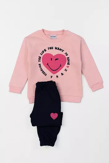 Trax Παιδικό Σετ Φόρμας Ρόζ 2τμχ