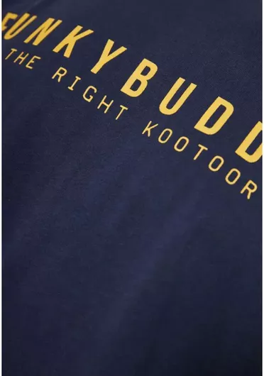 Ανδρική Μπλούζα Funky Buddha Βαμβακερή Κοντομάνικη Navy Μπλε