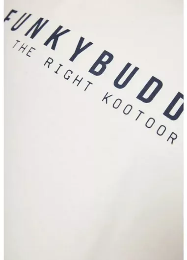 Ανδρική Μπλούζα Funky Buddha Βαμβακερή Κοντομάνικη Λευκό