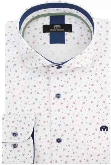 Makis Tselios Fashion Πουκάμισο Floral Λευκό