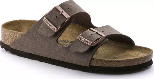 Birkenstock Arizona Birko-Flor Nubuck Ανδρικά Σανδάλια Mocha Narrow Fit