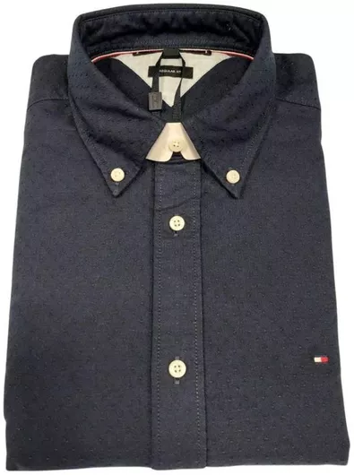 Tommy Hilfiger Μακρυμάνικo Πουκάμισο σε Κανονική Γραμμή μπλε