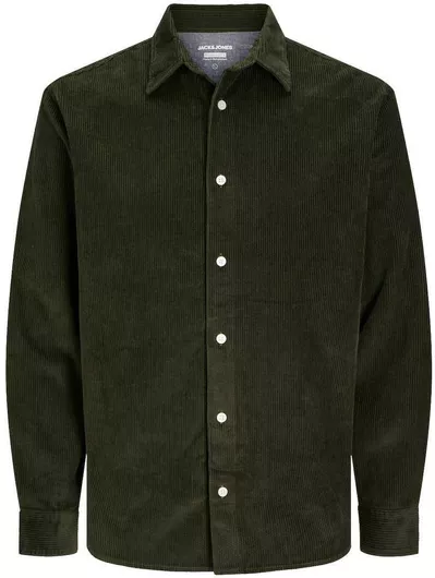 Jack & Jones Overshirt Μακρυμάνικo Κοτλέ Πουκάμισο σε Φαρδιά Γραμμή Rosin