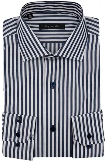 Guy Laroche Πουκάμισο σε Κανονική Γραμμή Ριγέ μπλε
