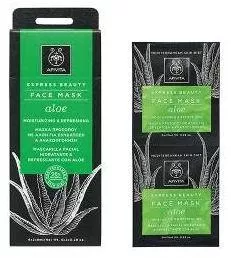 Μάσκα Προσώπου Apivita Express Beauty Ενυδάτωσης & Αναζωογόνησης με Αλόη 2x8ml