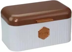 Ψωμιέρα Viosarp Μεταλλική με Καπάκι & Χερούλι 30x18.5x16.5cm Λευκό