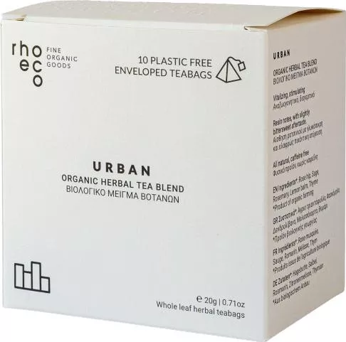 Τσάι Μείγμα Βοτάνων Rhoeco Urban Βιολογικό σε Φακελάκια Σετ 10τμχ