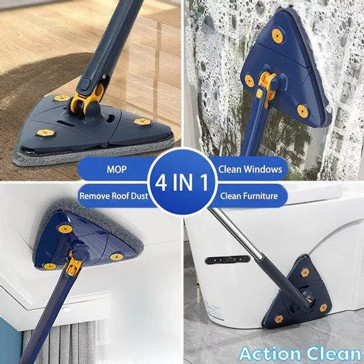 Σφουγγαρίστρα Homeone ActionClean™ Περιστρεφόμενη με Μικροίνες Τριγωνική