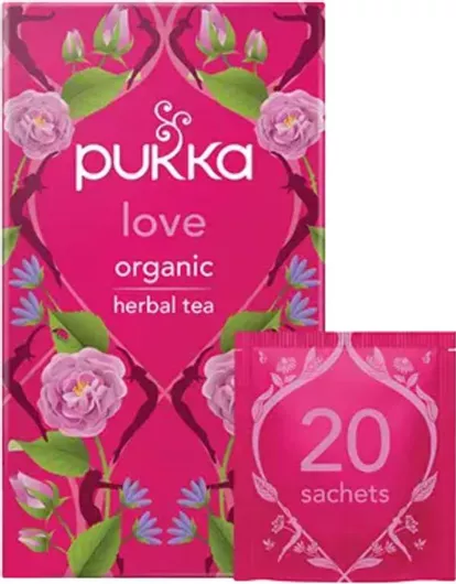 Τσάι Μείγμα Βοτάνων Pukka Love Tea Βιολογικό σε Φακελάκια Σετ 20τμχ