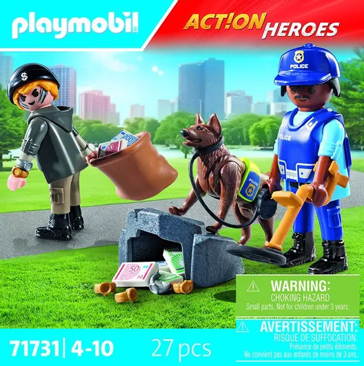 Playmobil Action Heroes Αστυνομική έρευνα κλοπιμαίων για 4-10 ετών